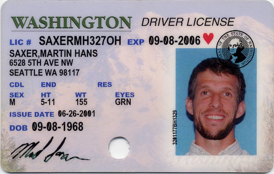 martin driver license 2001