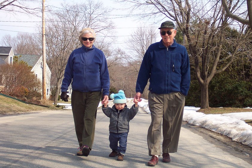 dcp_0712 Taking Grandma and Grandpa for a walk.