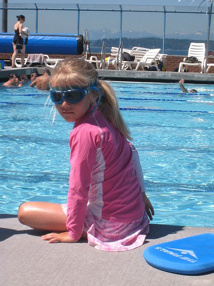 img_6060 Zoe's fashionable sun-proof swimming attire.