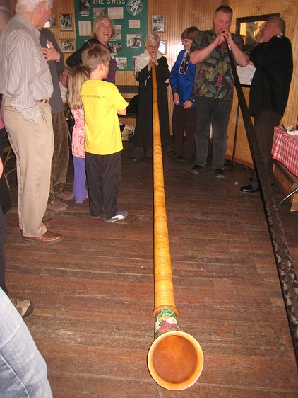 img_5313 Everybody gets to try the alphorn later. Colby made some "music".