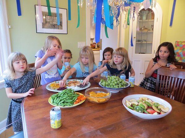 img_0054 And the friends have arrived...let the party begin. From left to right - ZoeP, Sophia, Mia, ZoeS, Joelle, Sela, and Katie.