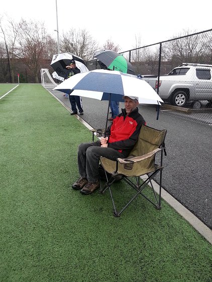 2015-03-15 11.39.46 Huddled under the umbrella on a cold, wet day.