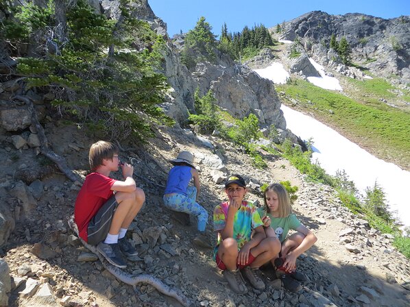 img_3877 Enjoying treats in the shade atop Sourdough Pass.