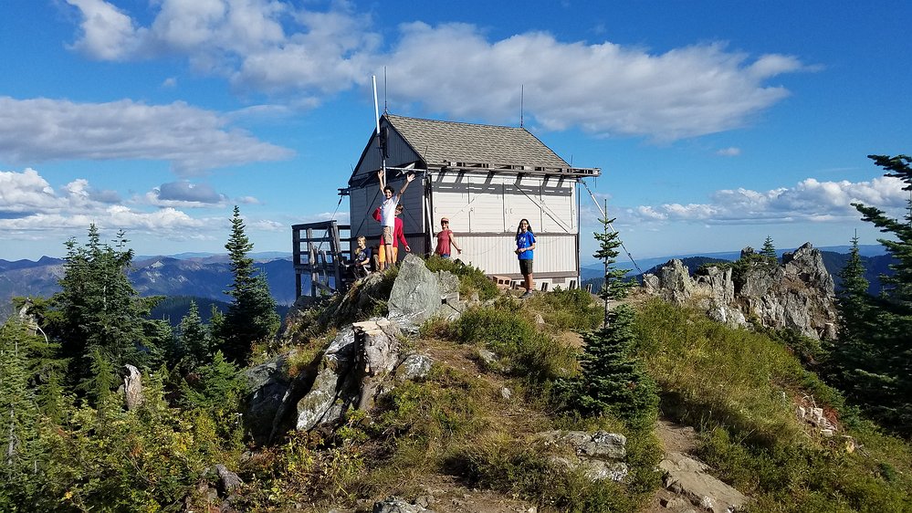 20190831_165934 The lookout was unmanned today. Spectacular 360° views, as you might expect at a fire lookout.