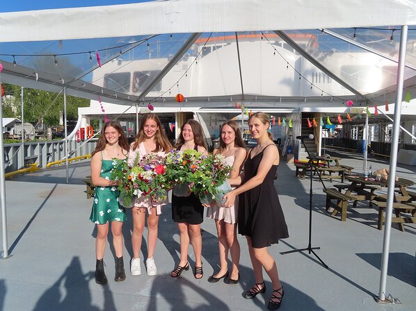 img_1696 Not exactly socially distancing while posing with promotion flowers.