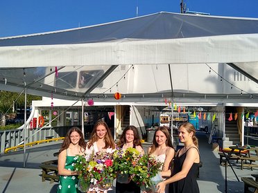 Zoe's Middle School Promotion Zoe and her Playing School friends Addie, Cornelia, Mollie, and Violet celebrate completing Middle School aboard the...