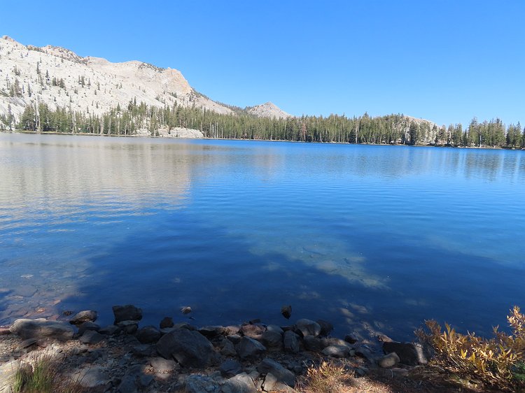 img_6041 We found a much better spot on the far side of the lake to the left of that big rock sticking out into May Lake.