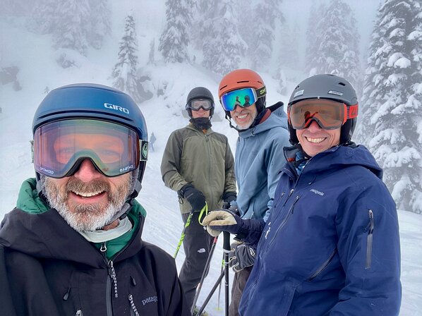 Jeremy-Hans-Gavin-Martin at Alpental Jeremy, Gavin, Martin, and Hans somewhere at Alpental.